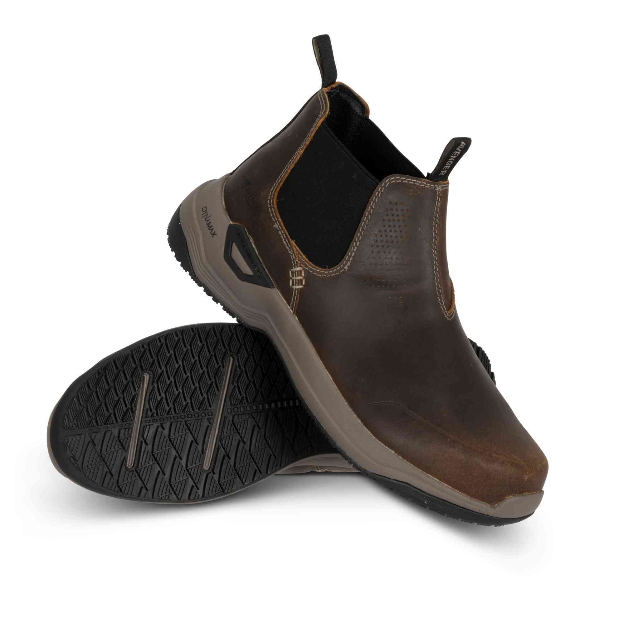 Avenger Foreman MAX Romeo Men's Work Boots — Carbon Nano Fiber Toes, Electrical Hazard Rated, Slip-Resistant, Size 11D, Brown, Model# A9004-11D